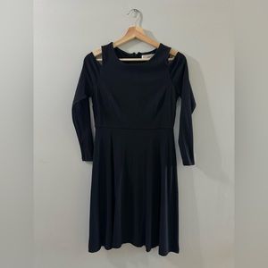 Ann Taylor LOFT Black Stretch Dress. Cutout shoulders